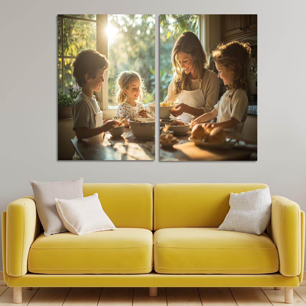 Threads Of Tradition The Weave Of Family Bonds Custom Paintings Frame