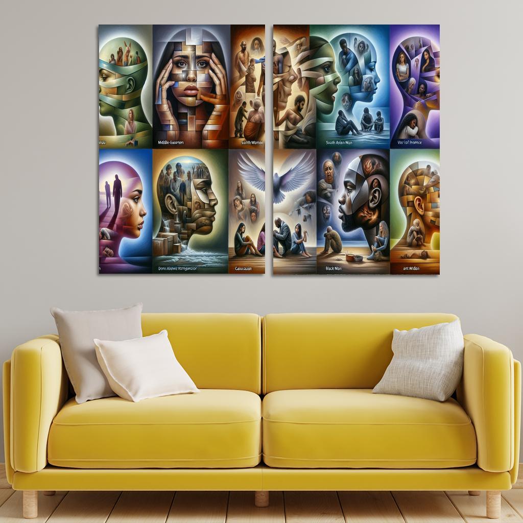 Voices Of Silence Domestic Violence Awareness Multi-panel Paintings