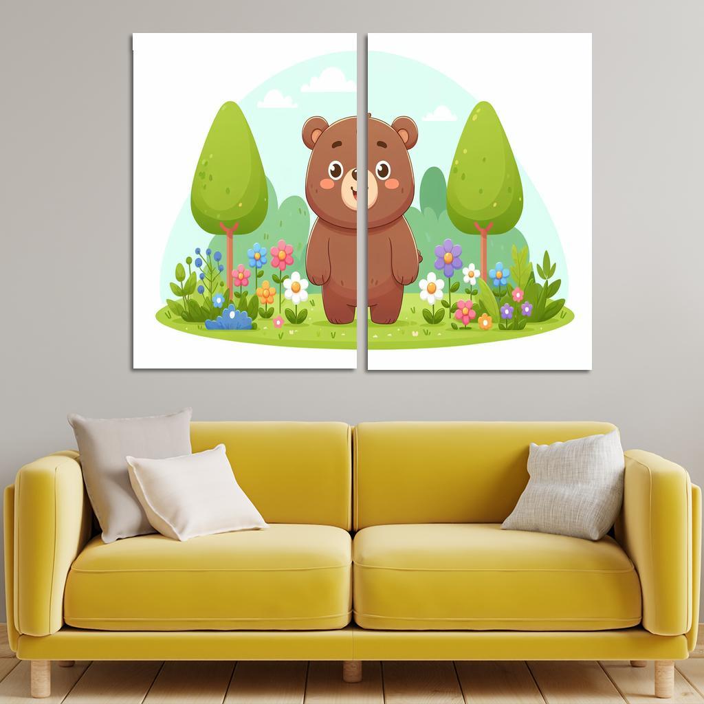 Brave Bear - Woodland Adventures Framed Paintings
