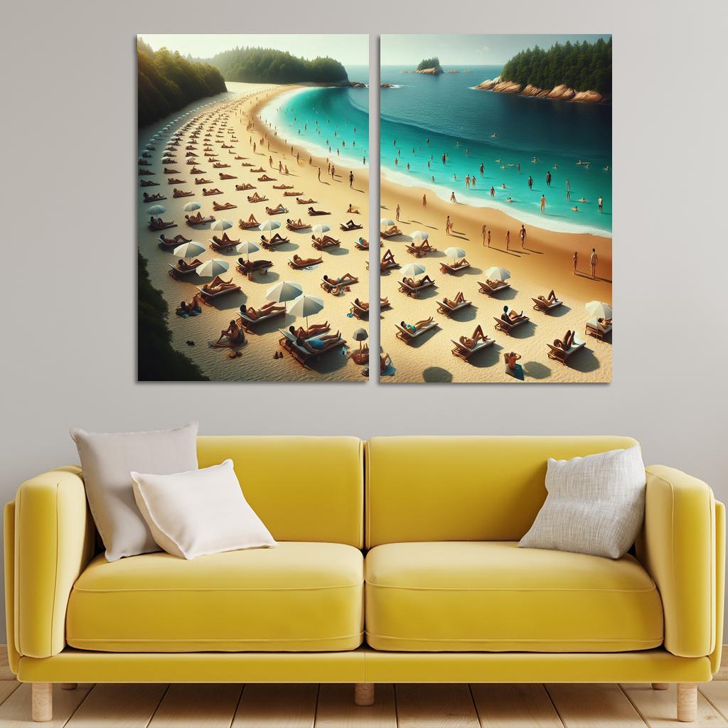 Oasis Beach Peaceful Sunbathing Retreat Art Trends