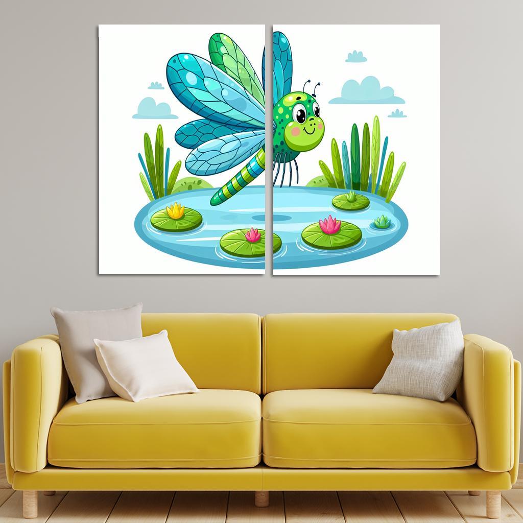 Daring Dragonfly Modern Paintings Frame