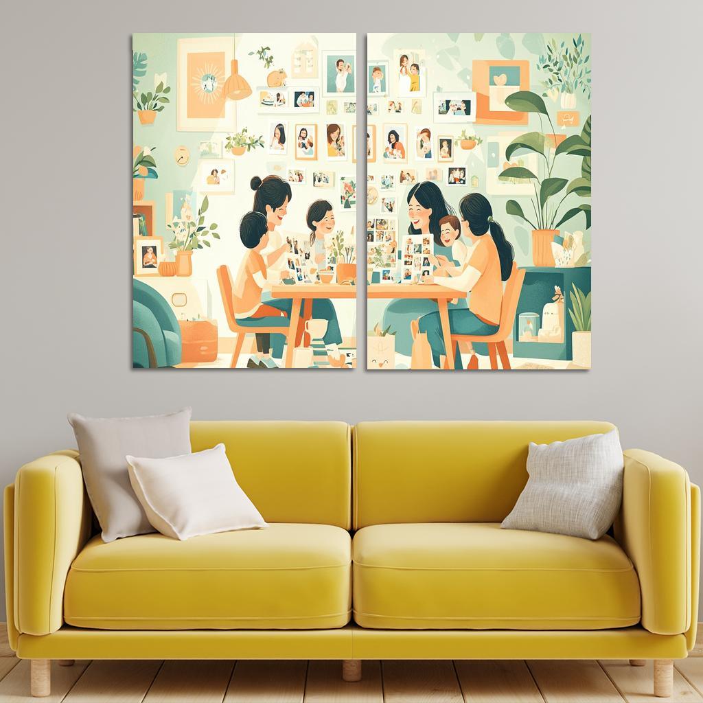 The Journey Of Motherhood Milestones And Memories Custom Paintings Frame