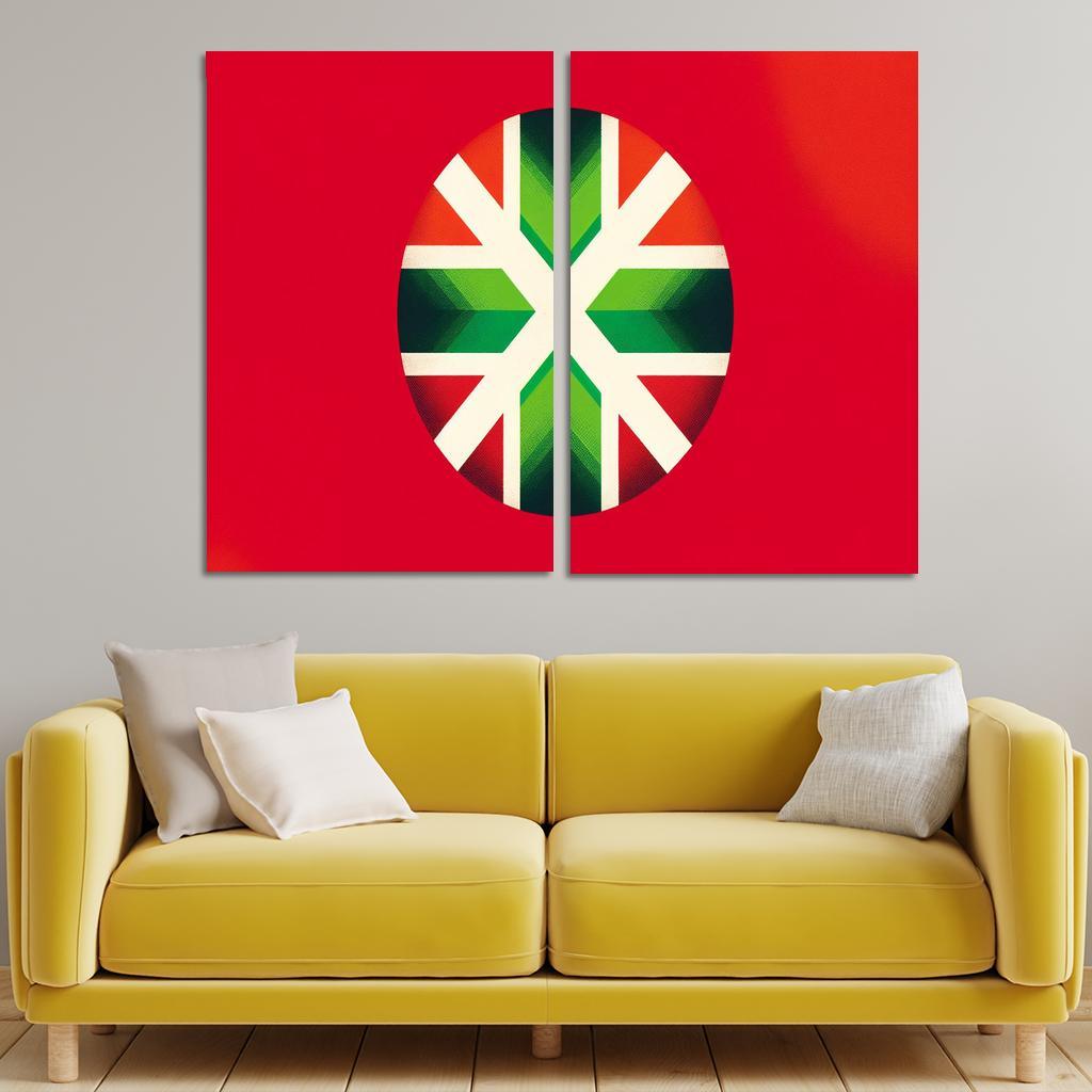 Echoes Of Tradition The Flag Of The Basque Country Multi-panel Paintings