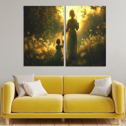 Shadows Of Love A Mothers Guiding Light Canvas Paintings Frame