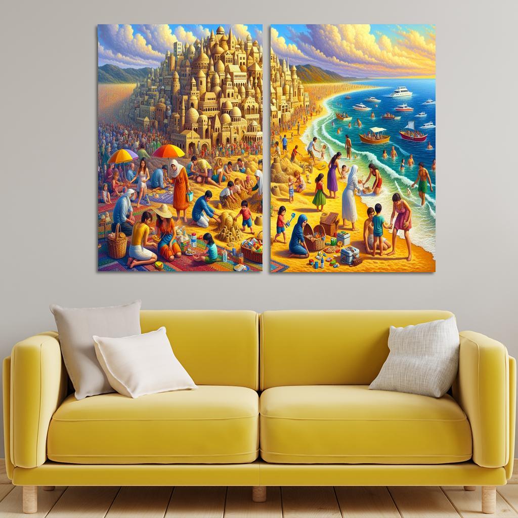 Calm Waters Ideal For Family Fun Abstract Paintings Frame