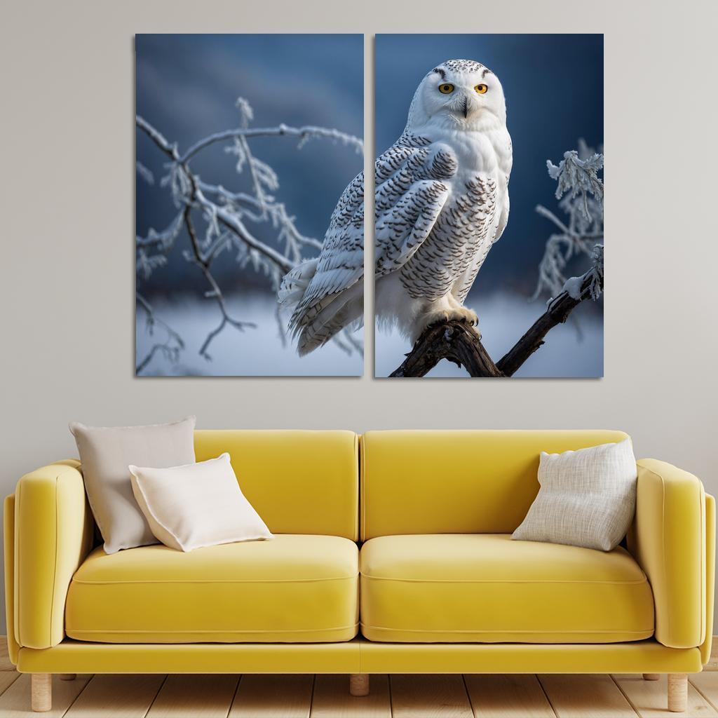The Regal Snowy Owl Silent Hunter Of The Arctic Modern Paintings Frame