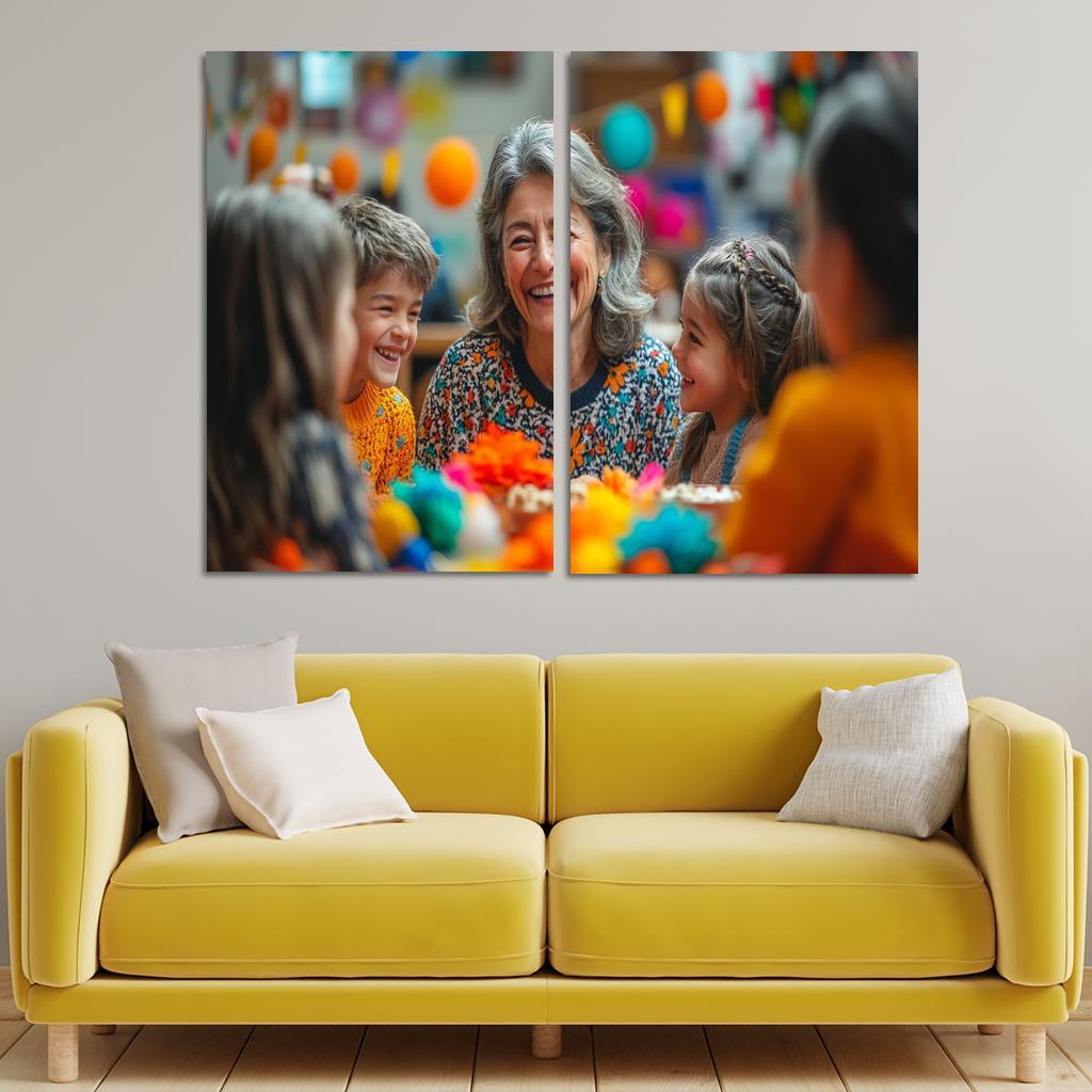 Moments Of Joy A Mothers Laughter Modern Paintings Frame