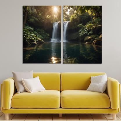 The Glistening Falls Of Serenity Cascade Art Trends
