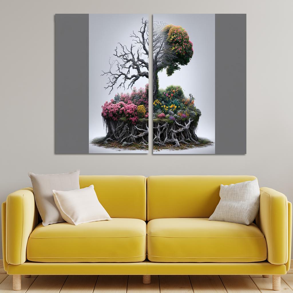 The Last Breath A Call for Climate Justice 2 Piece HD Canvas Wall Art-Original Frame