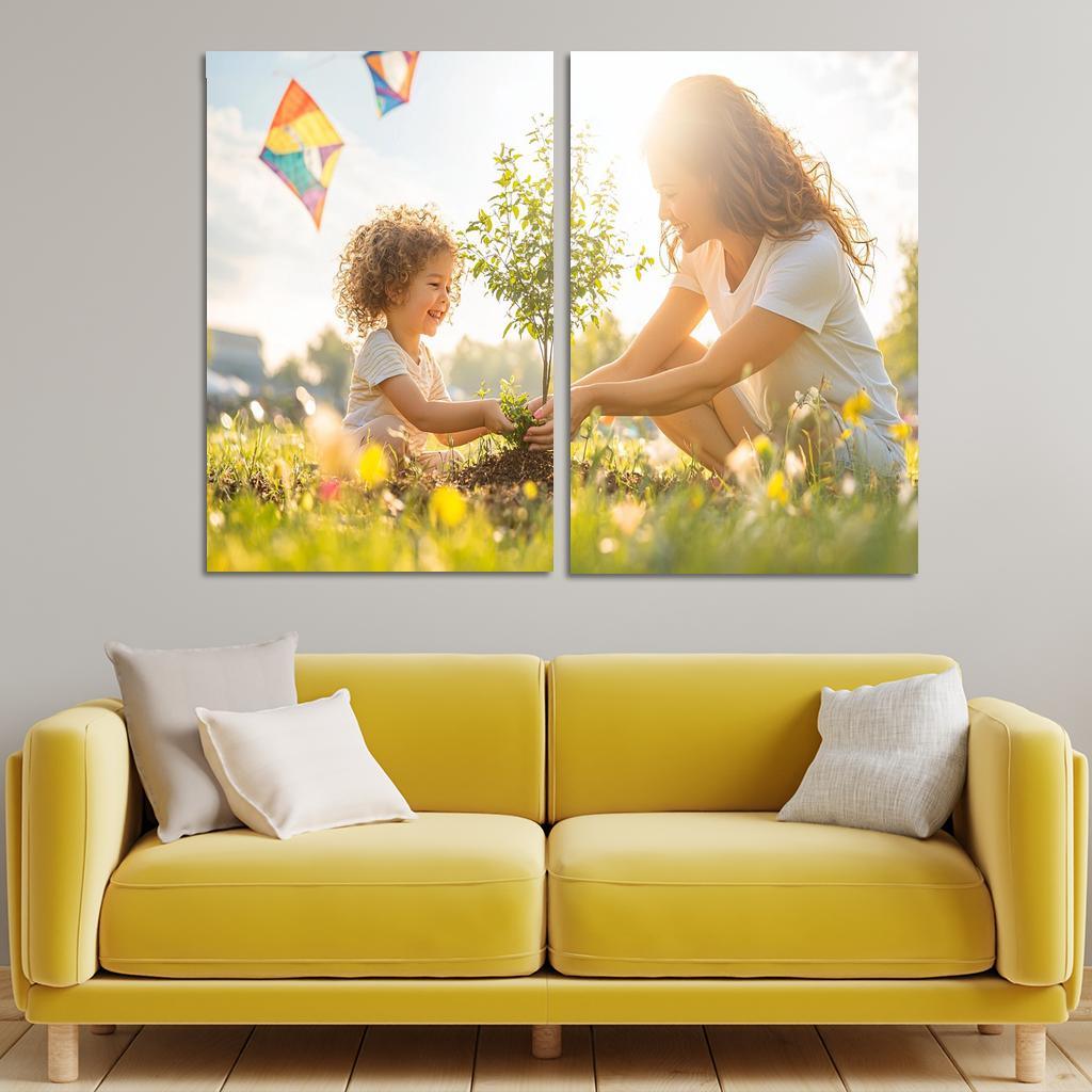 Chasing Dreams Together A Mother's Guidance Canvas Paintings Frame