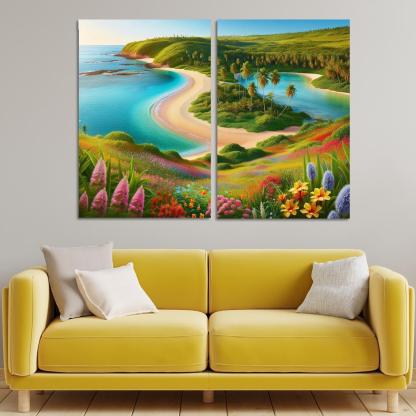 Tranquil Waterside Sanctuary Modern Paintings Frame
