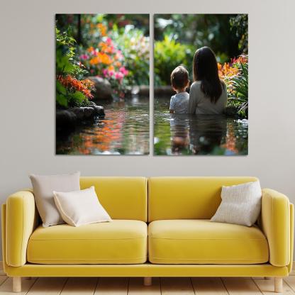 Reflections Of Love The Mirror Of Motherhood Custom Paintings Frame