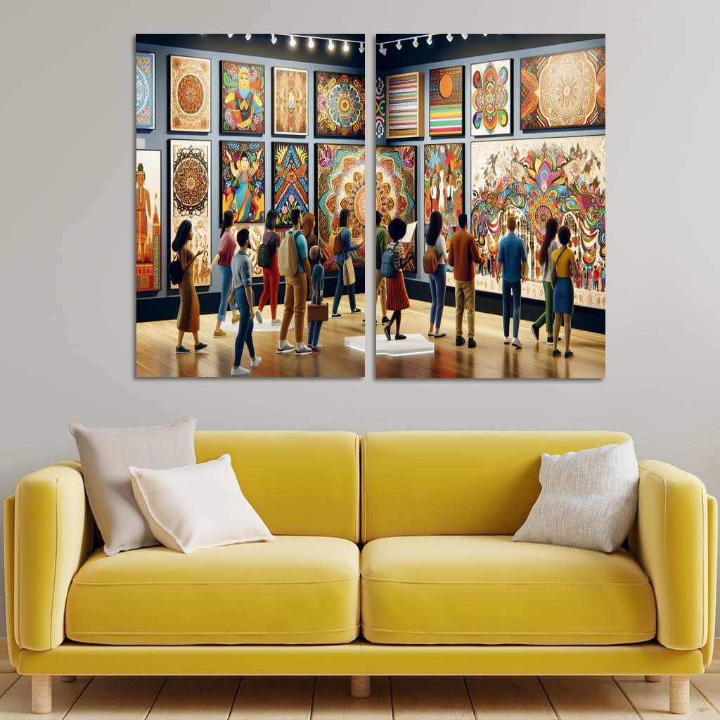 Bridging Cultures Artistic Expressions Of Unity Framed Paintings