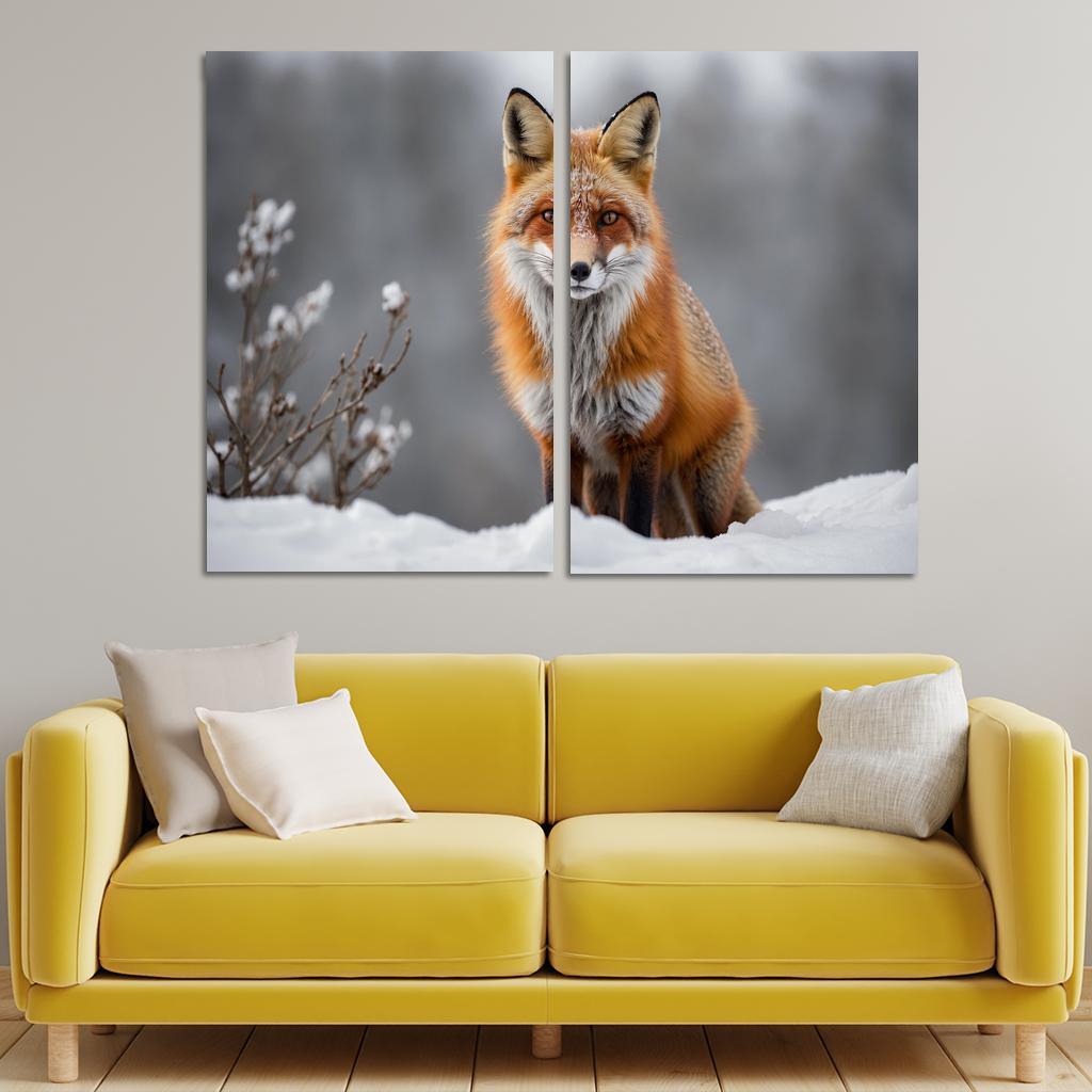 The Majestic Red Fox Master Of Adaptation Canvas Paintings Frame
