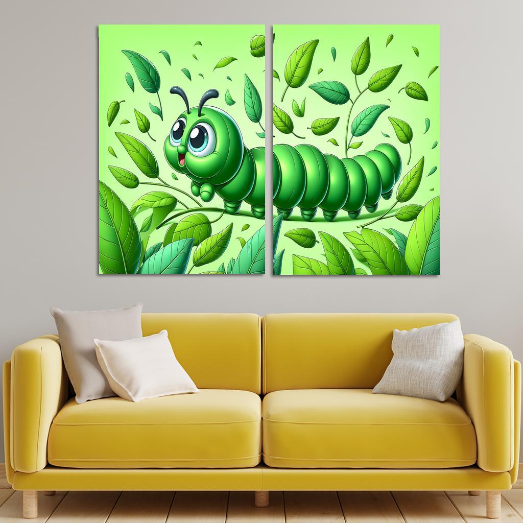 Cuddly Caterpillar Adventure Premium Artwork Frames