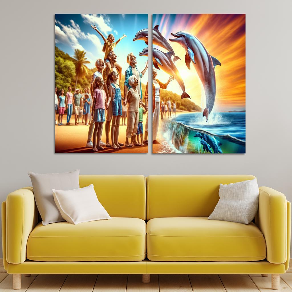 Dolphin Watch Point Wildlife Experience Custom Paintings Frame