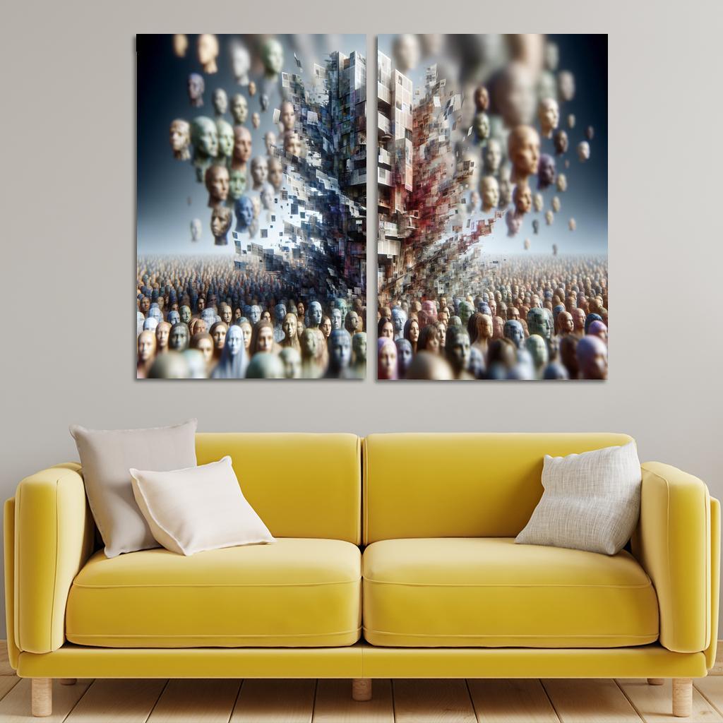 Erosion Of Trust The Crisis Of Misinformation Custom Paintings Frame