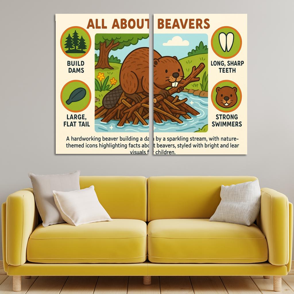 Brave Beaver Explorer Premium Artwork Frames