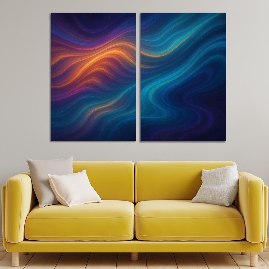 Waves Of Celestial Reverie Oil Paintings Frame
