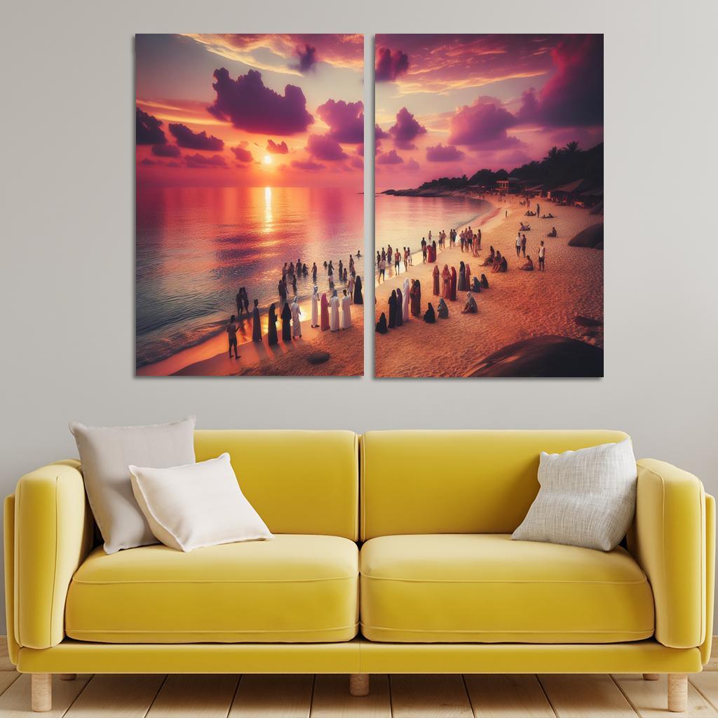 Sunset Glade Evening Retreat Abstract Paintings Frame