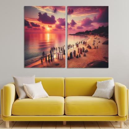 Sunset Glade Evening Retreat Abstract Paintings Frame