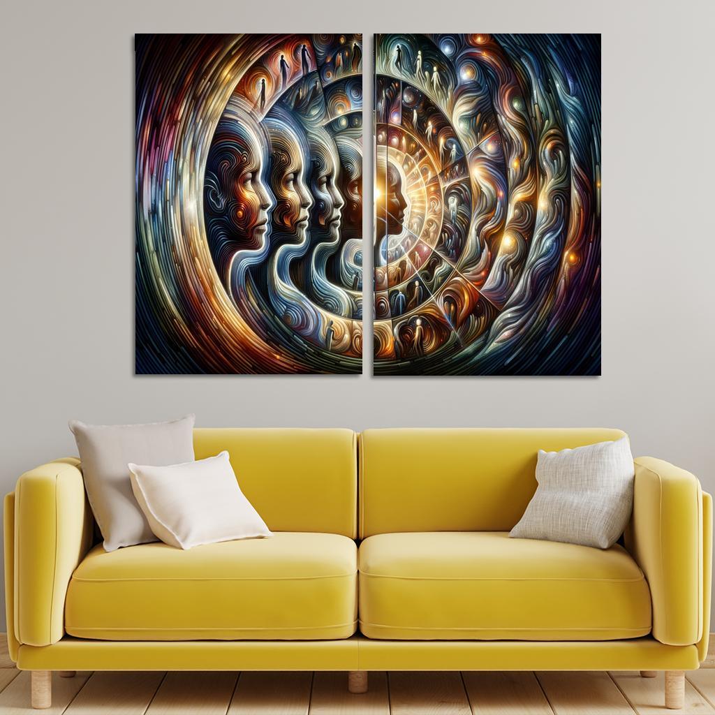 Infinite Echoes Of Self Premium Artwork Frames