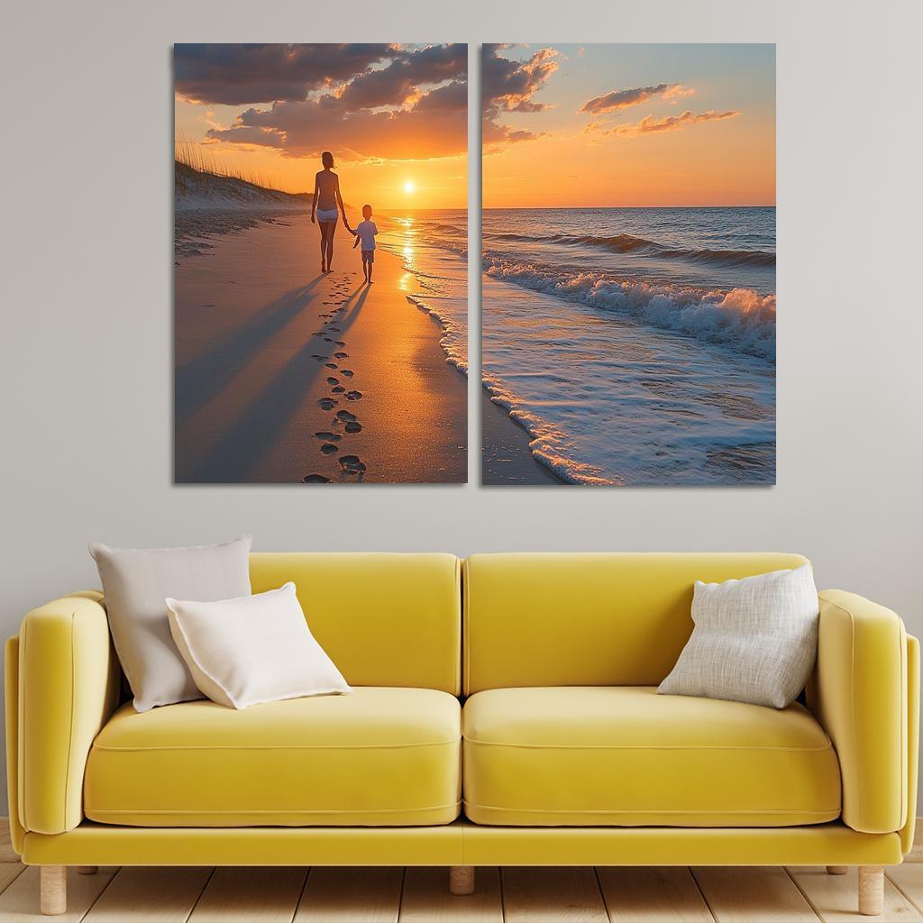 Footprints In The Heart A Mothers Journey Canvas Paintings Frame