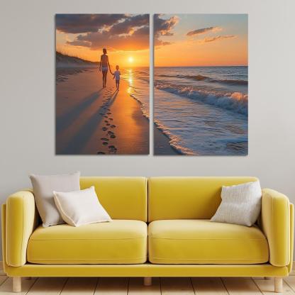 Footprints In The Heart A Mothers Journey Canvas Paintings Frame