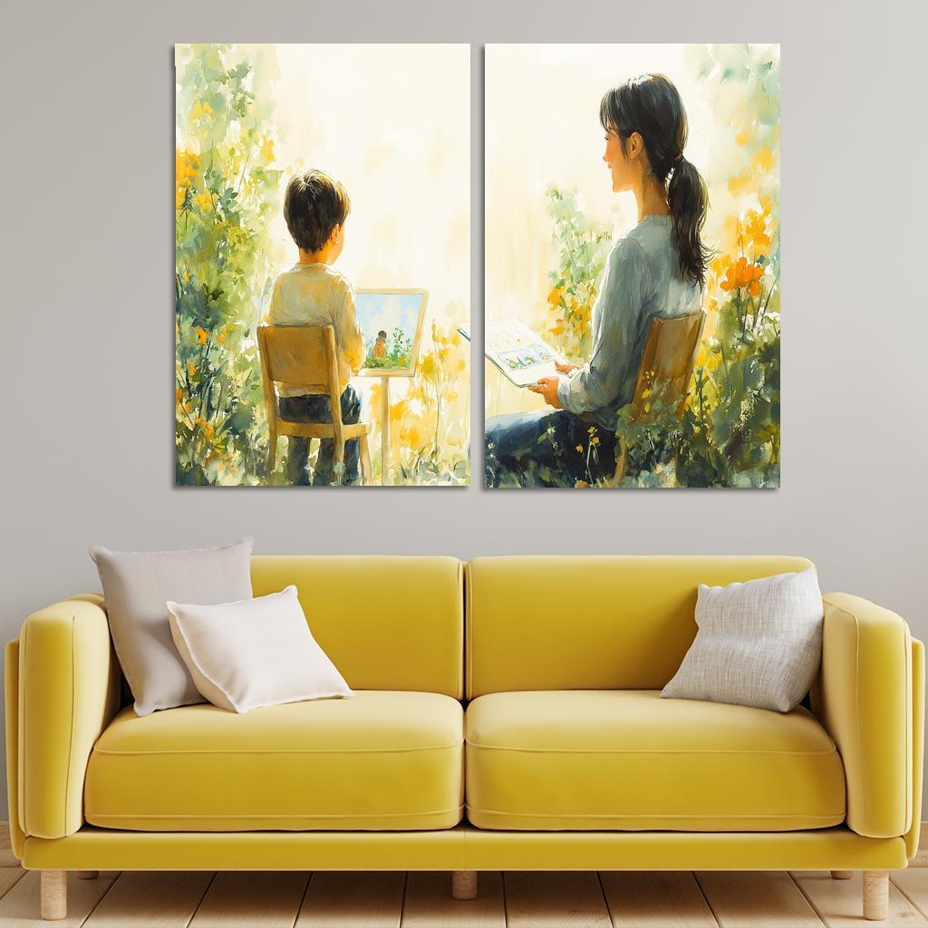 The Bridge Of Trust A Mothers Supportive Love Custom Paintings Frame