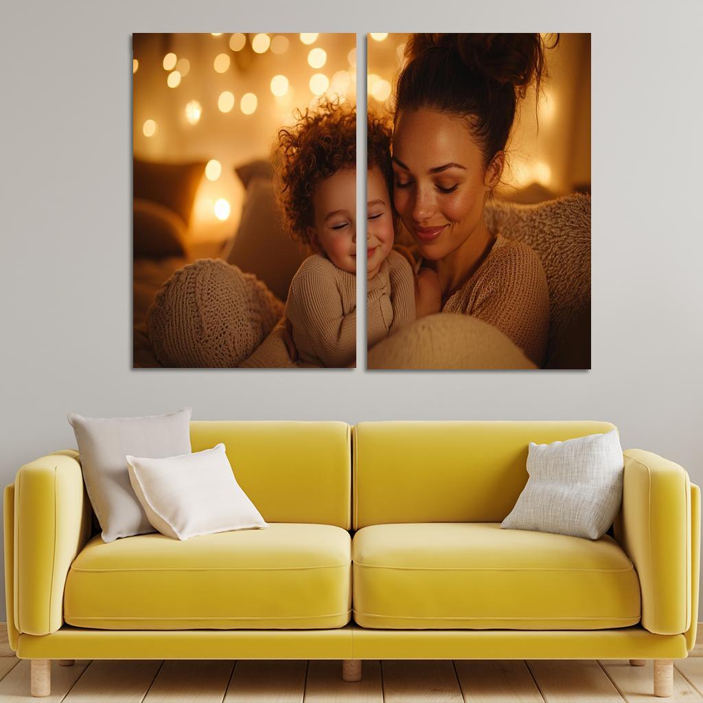 The Comfort Of Her Love A Mothers Embrace Canvas Paintings Frame