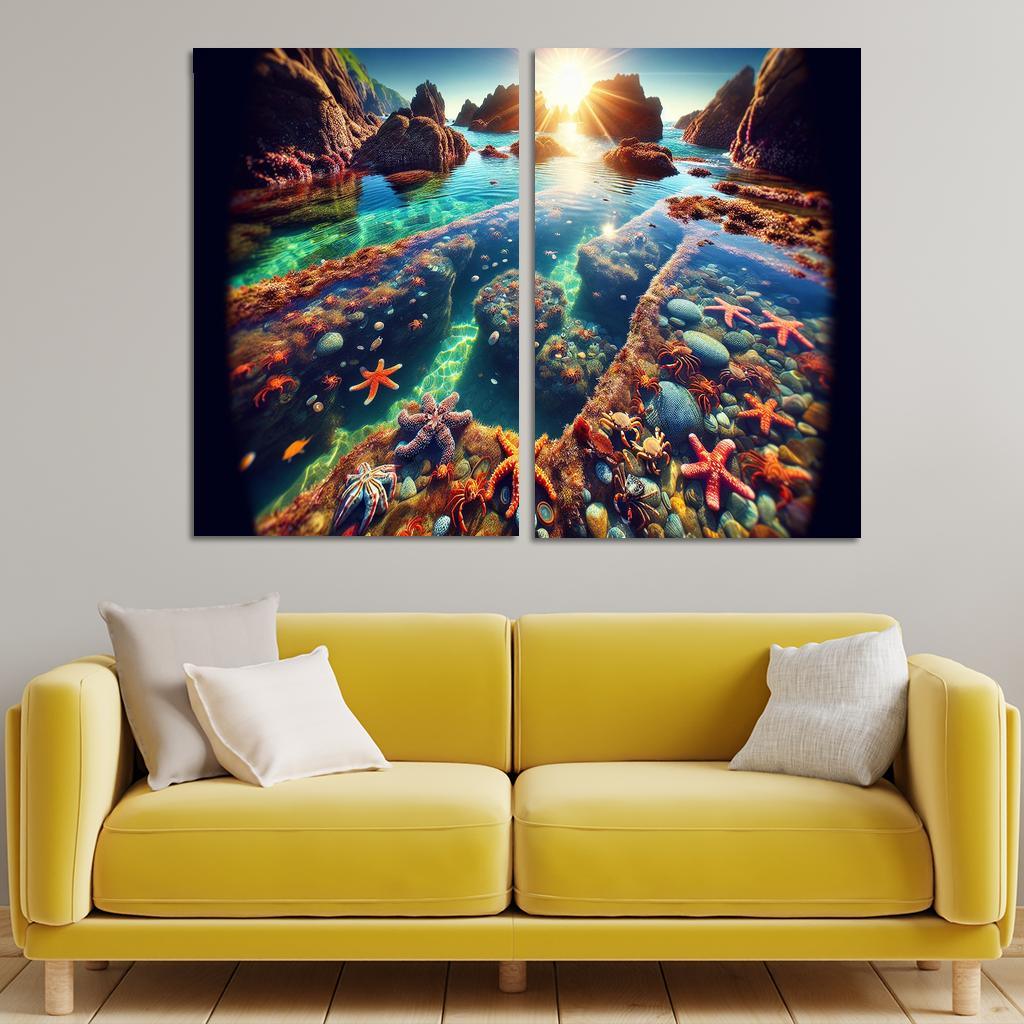 Tranquil Tide Pools Nature's Aquarium Abstract Paintings Frame