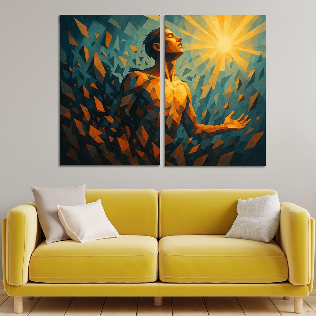 Echoes Of Resilience In Mental Health Art Canvas Paintings Frame