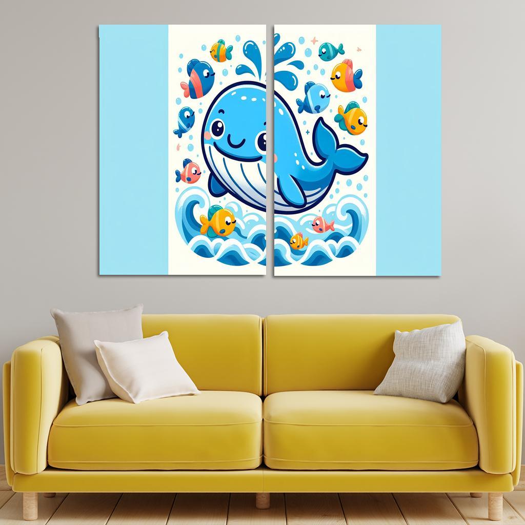 Witty Whales - Ocean Explorers Framed Paintings