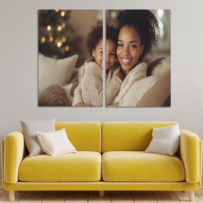 The Warmth Of Her Embrace A Mother's Comfort Canvas Paintings Frame