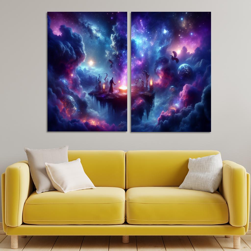 The Arcane Starforge 2 Piece HD Canvas Wall Art-Original Frame