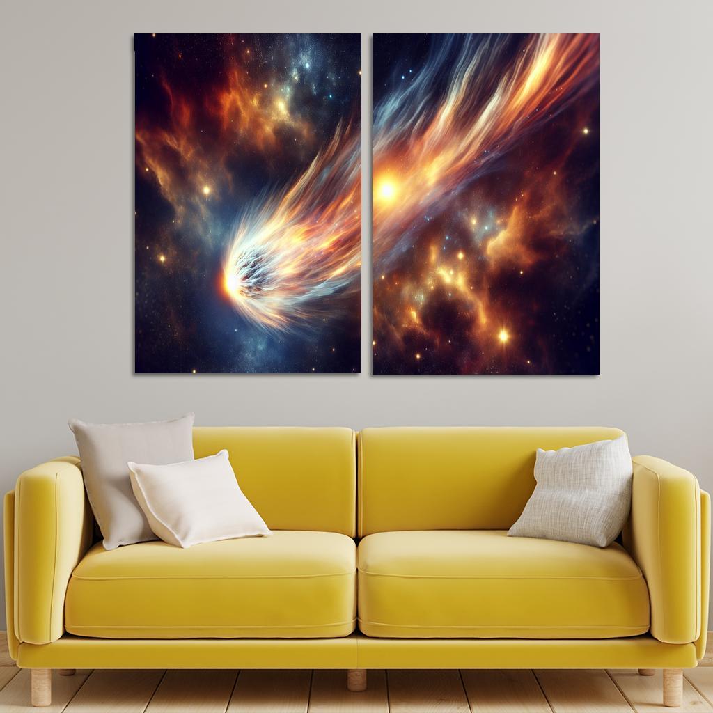 The Allure Of Comets And Their Trails Abstract Paintings Frame