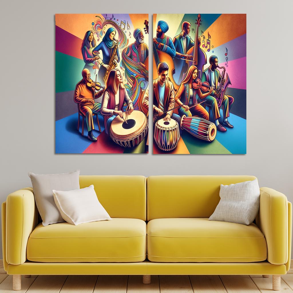 Voices In Harmony The Power Of Music In Social Change Custom Paintings Frame