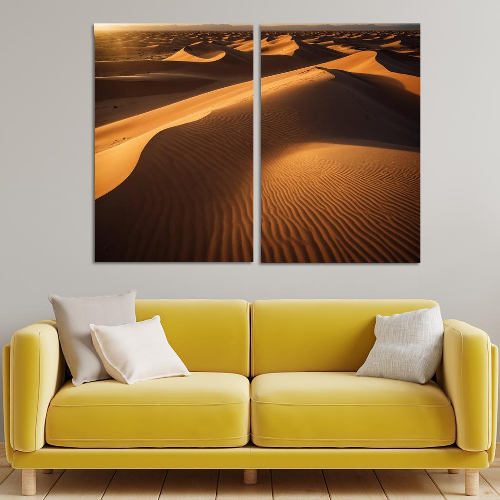 The Golden Sands Of Solstice Dunes Oil Paintings Frame