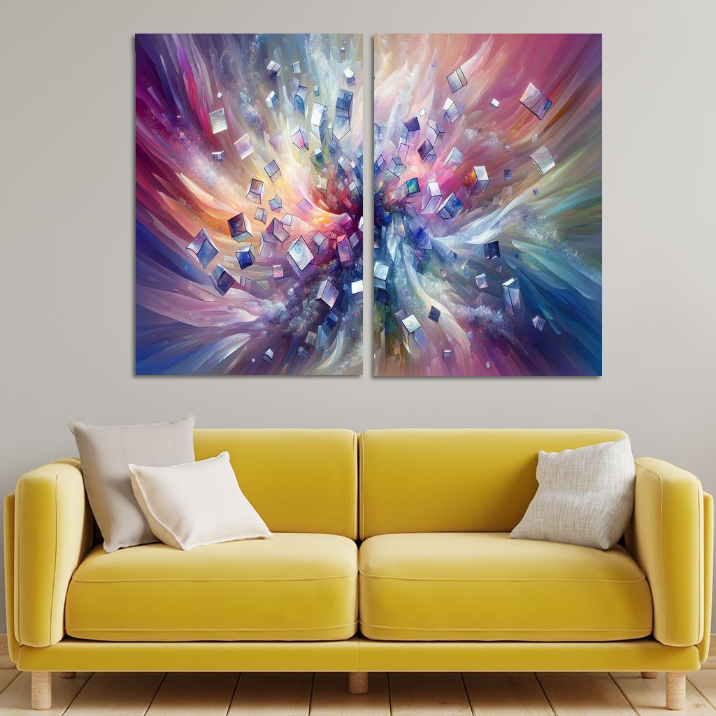 Fragments of Infinity 2 Piece HD Canvas Wall Art-Original Frame