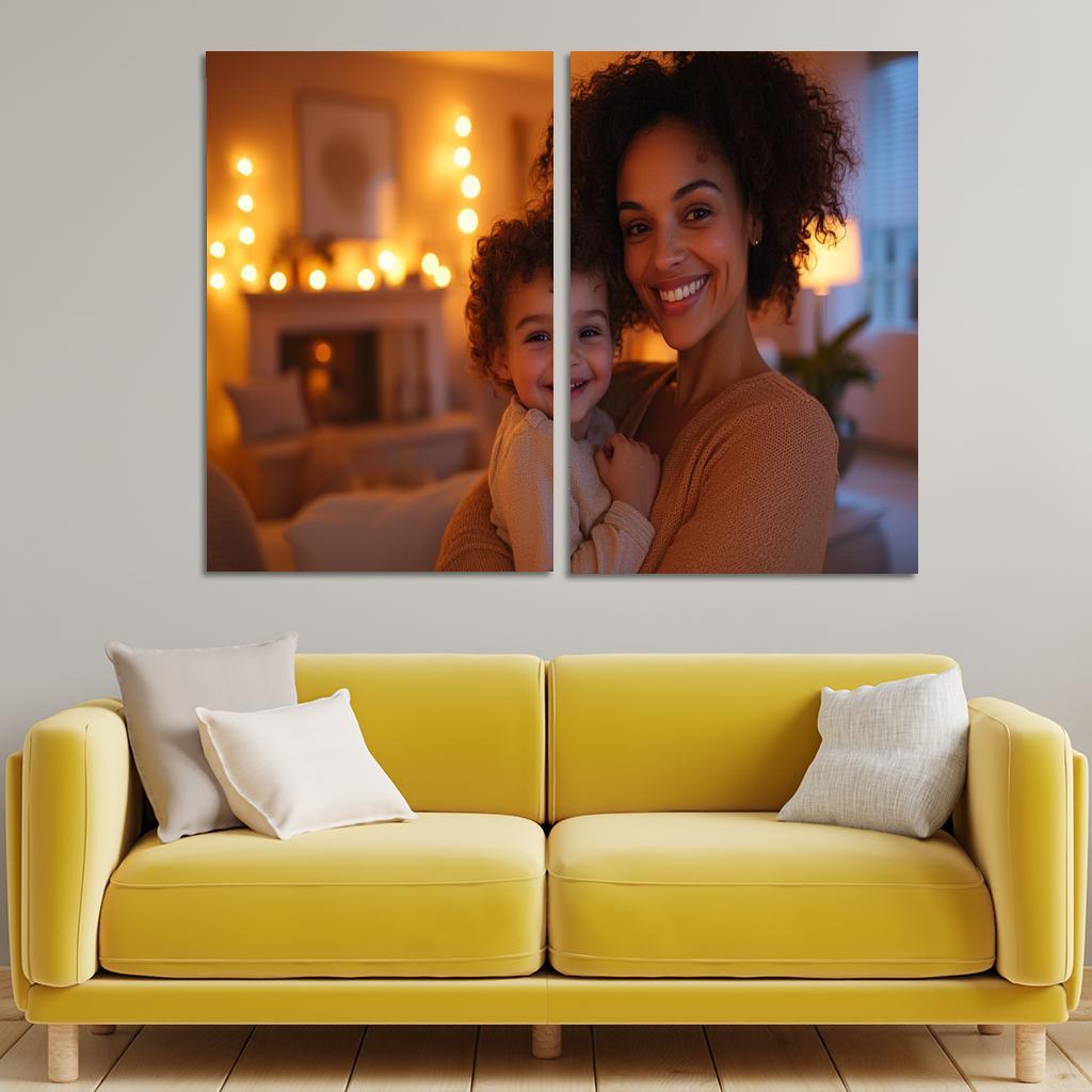 The Heart Of The Family A Mothers Embrace Canvas Paintings Frame