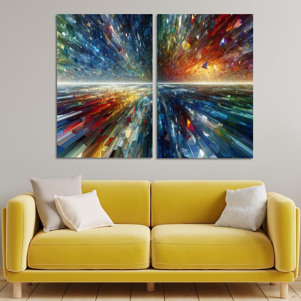 Fragments of Infinite Possibility 2 Piece HD Canvas Wall Art-Original Frame