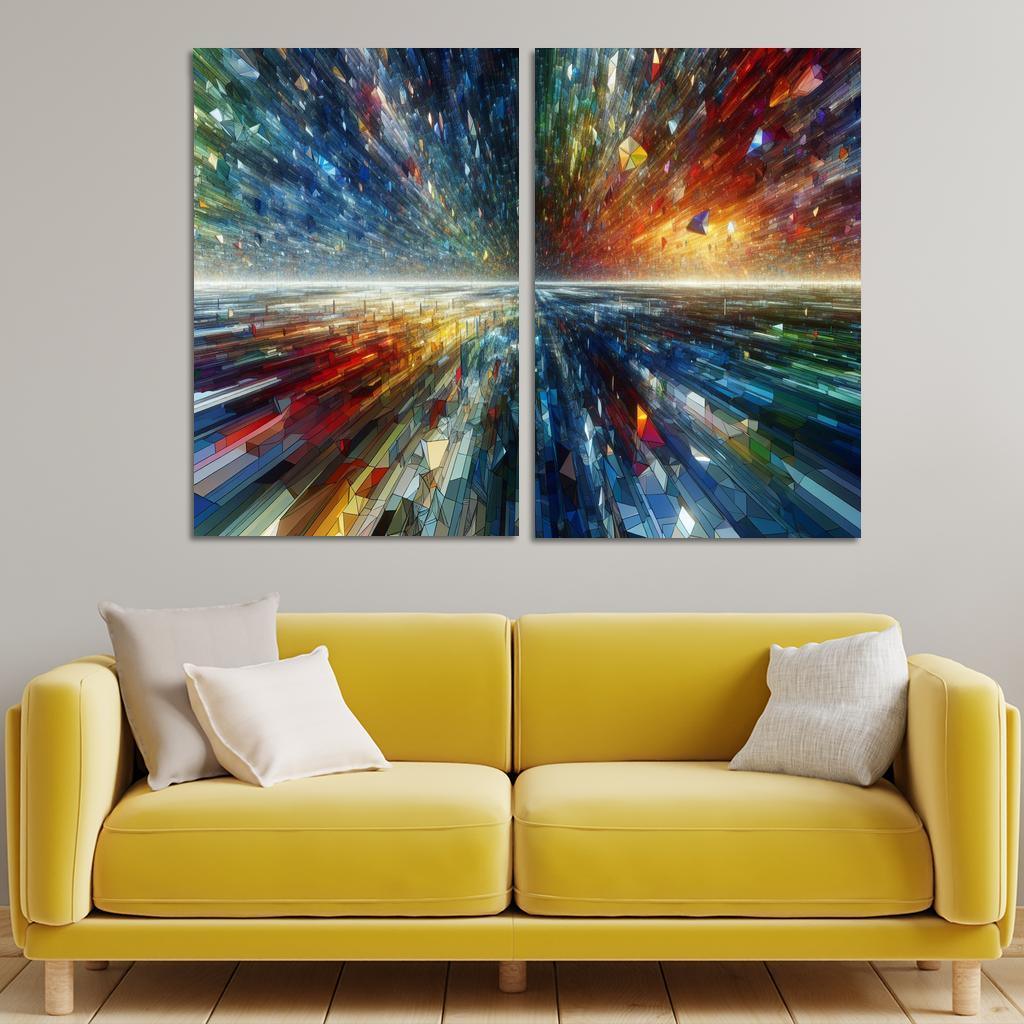 Fragments of Infinite Possibility 2 Piece HD Canvas Wall Art-Original Frame