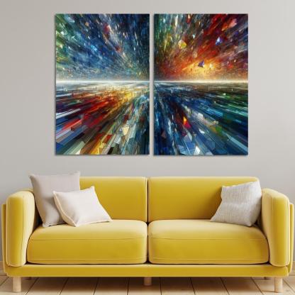 Fragments of Infinite Possibility 2 Piece HD Canvas Wall Art-Original Frame
