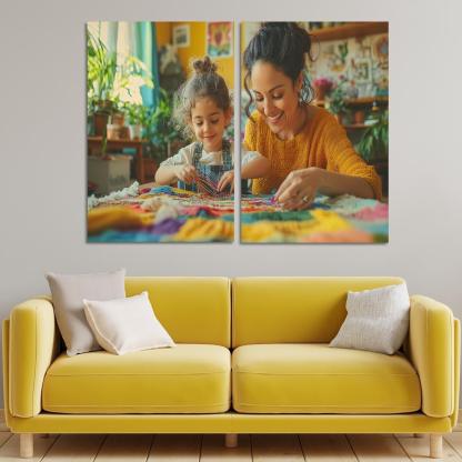 Threads Of Connection A Mothers Tapestry Custom Paintings Frame