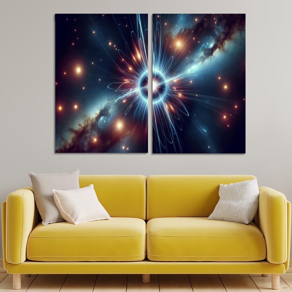 The Secret Lives Of Pulsars Abstract Paintings Frame