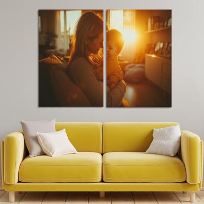 The Strength Of Her Embrace A Safe Haven Custom Paintings Frame