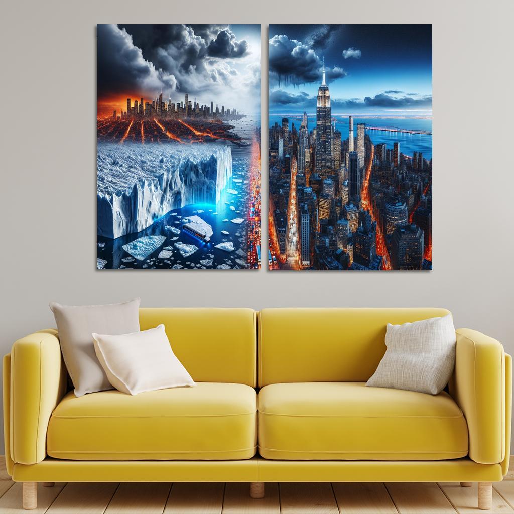 Sounding The Alarm Climate Crisis Awareness Custom Paintings Frame