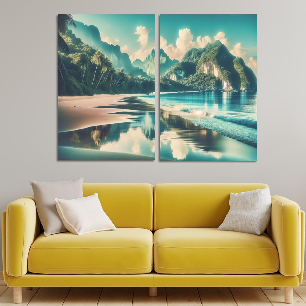 Tranquil Waters Beach Premium Artwork Frames