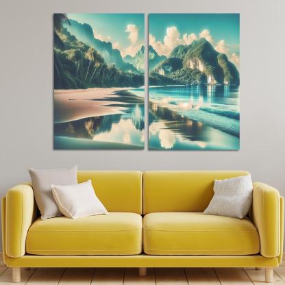 Tranquil Waters Beach Premium Artwork Frames
