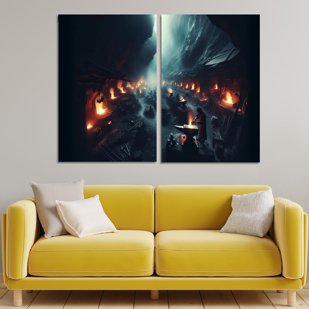 The Shadow Forge 2 Piece HD Canvas Wall Art-Original Frame